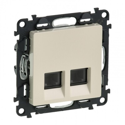 Розетка телефонная двойная 2xRJ11 (Valena Life бежевая)