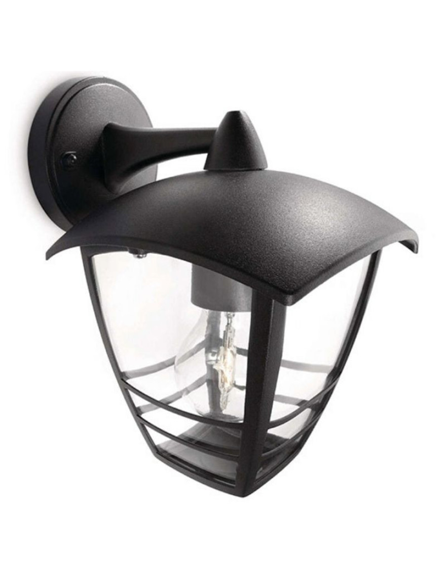 Corp de perete 60W 230V E27 IP44 J negru PHILIPS