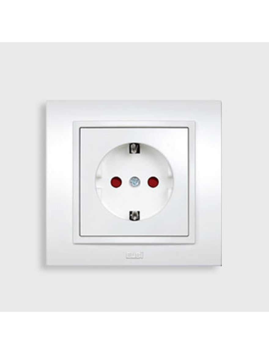 Priză protecție copii cu CP ST (albă) 500-010200-243 EL-BI ZENA