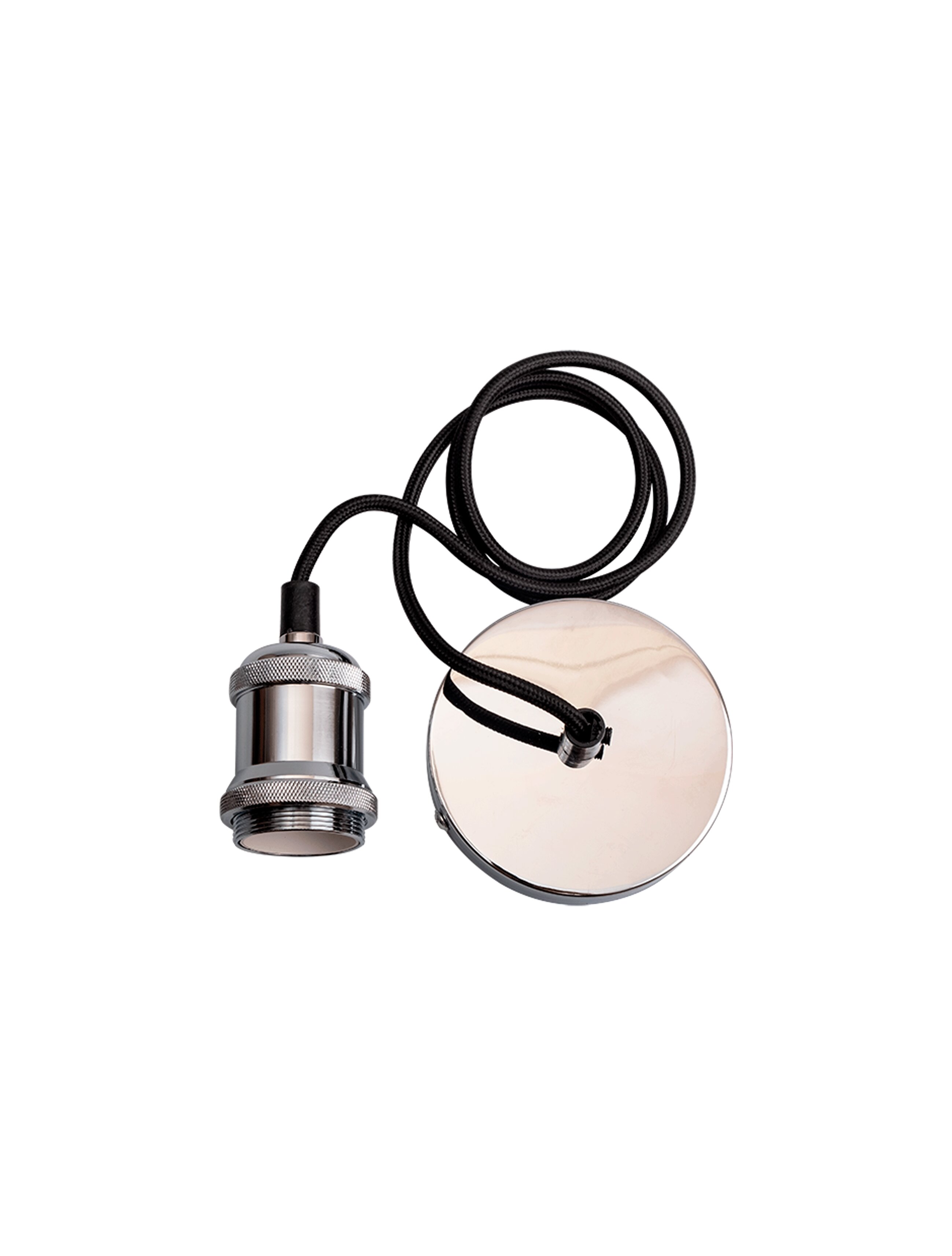 Подвесной светильник (Suspensie) JH-140 4.7x6.6x1м, E27/1, Металл + ПВХ провод, черный