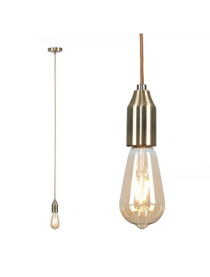 SuspensieJH-141 D4.5xH8.5cm, E27/1, Metal+ PVC Wire, Black Luminaled