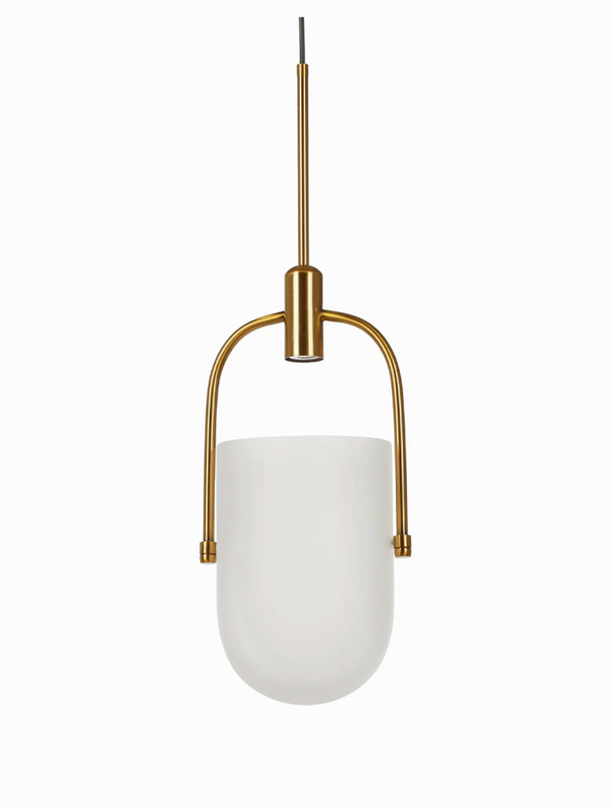 Suspensie Led JH-289 D18x30cm, 5W, Metal+Glass, White,Luminaled