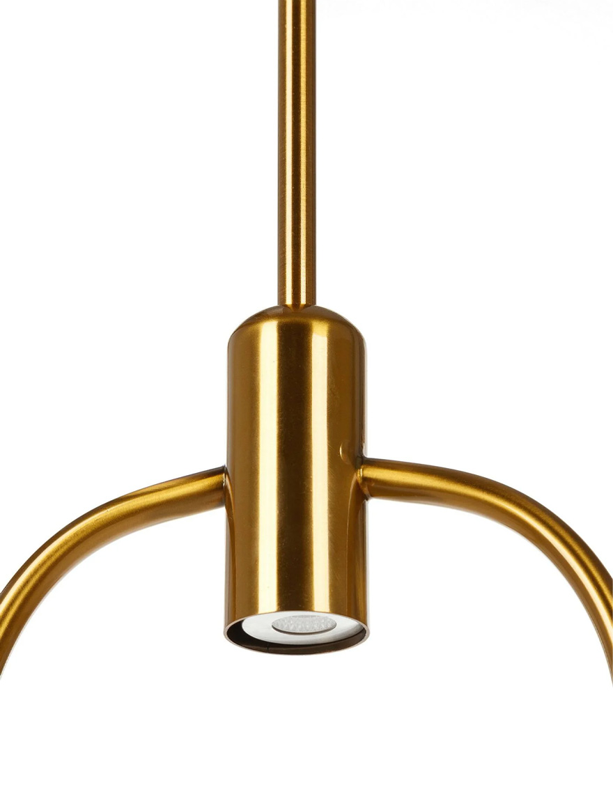 Suspensie Led JH-289 D18x30cm, 5W, Metal+Glass, White,Luminaled