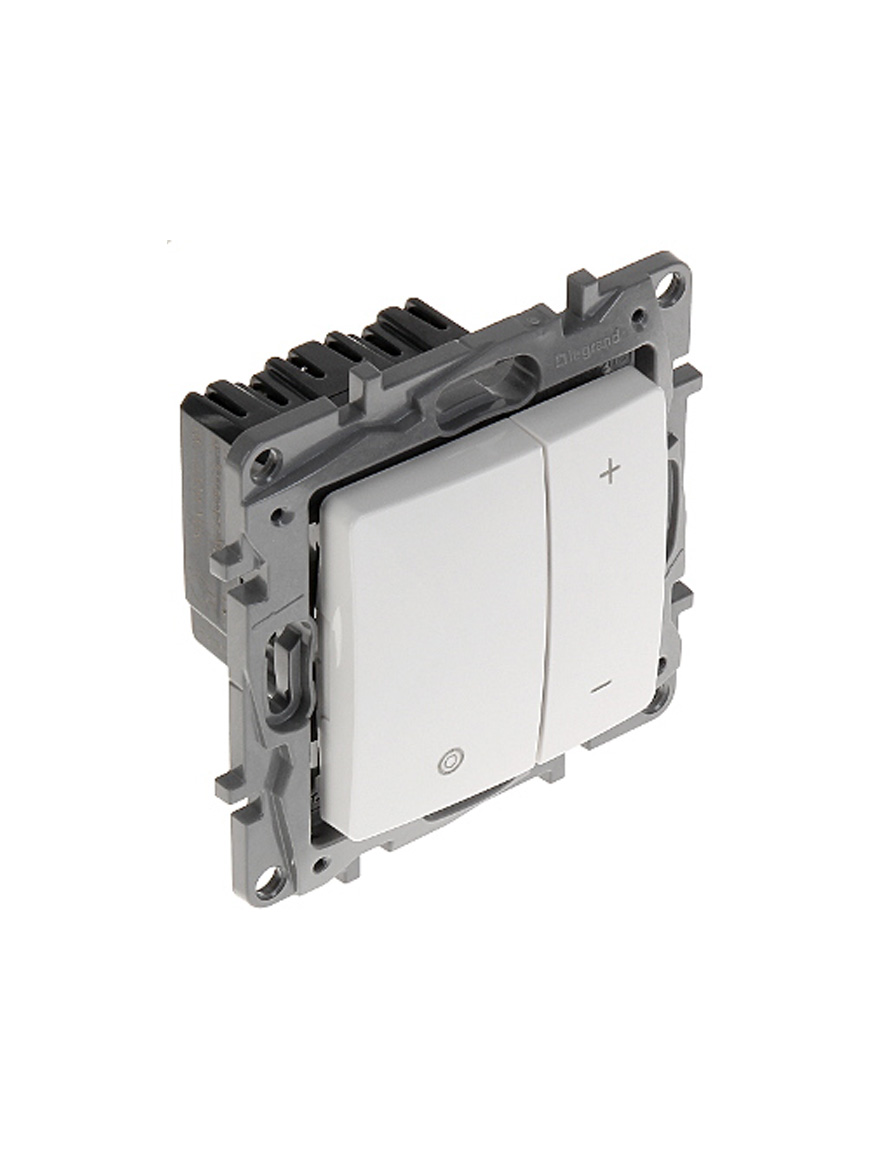 Dimmer cu buton 400W, alb Niloe