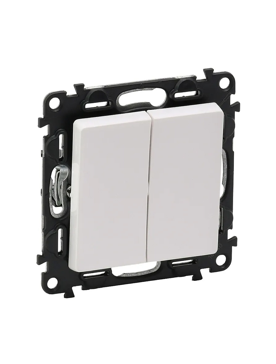 Întrerupător dublu 10A 250V (Valena Life alb)