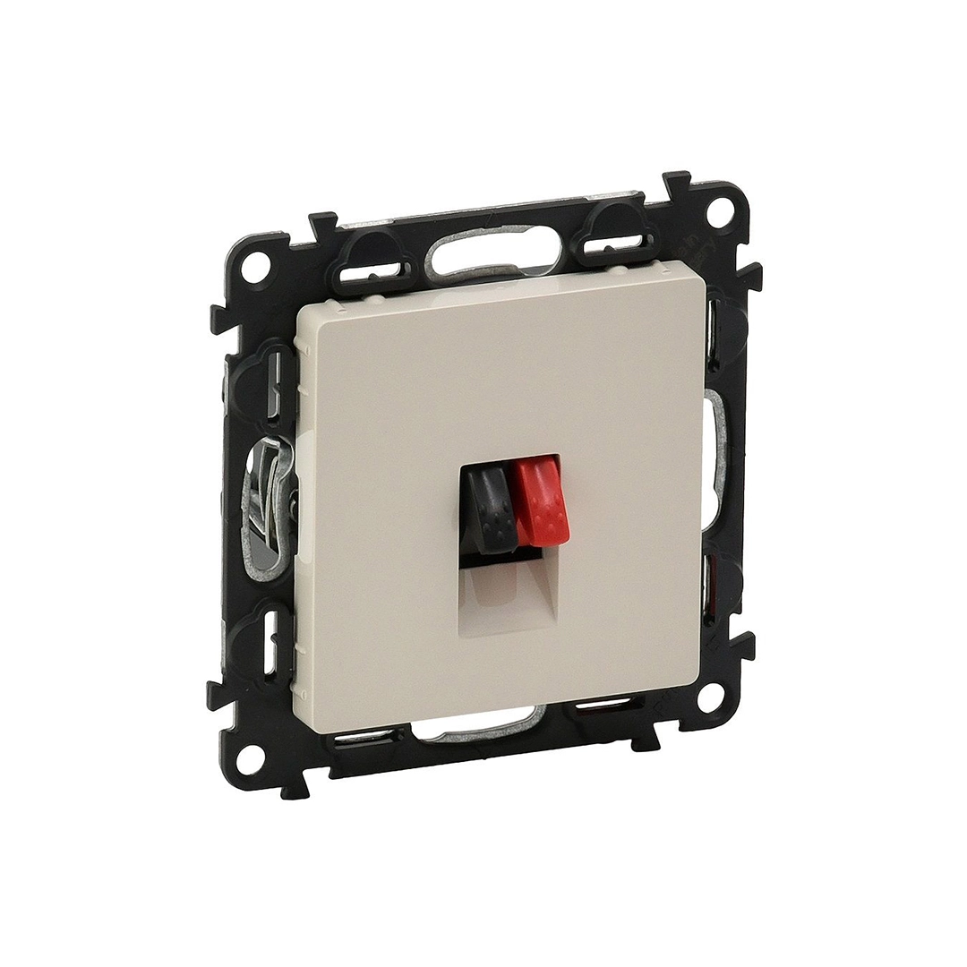 Розетка для акустических систем на 1 колонку (Valena Life бежевая)