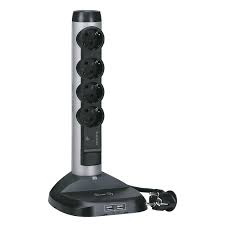 Bloc Multipriză Mobil Vertical 4x2P+T WiFi 2xUSB 1xMicro-USB al-n Legrand