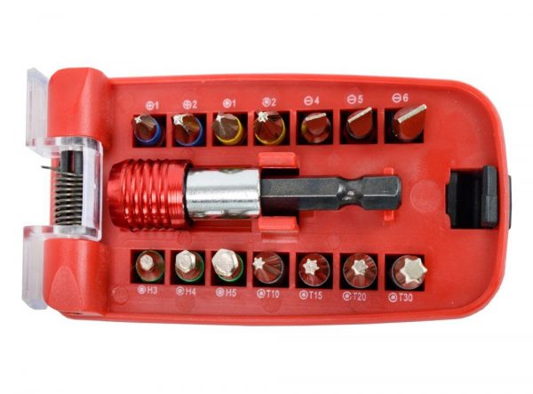 Set biți cu prelungitor magnet 1/4 15 pcs RD