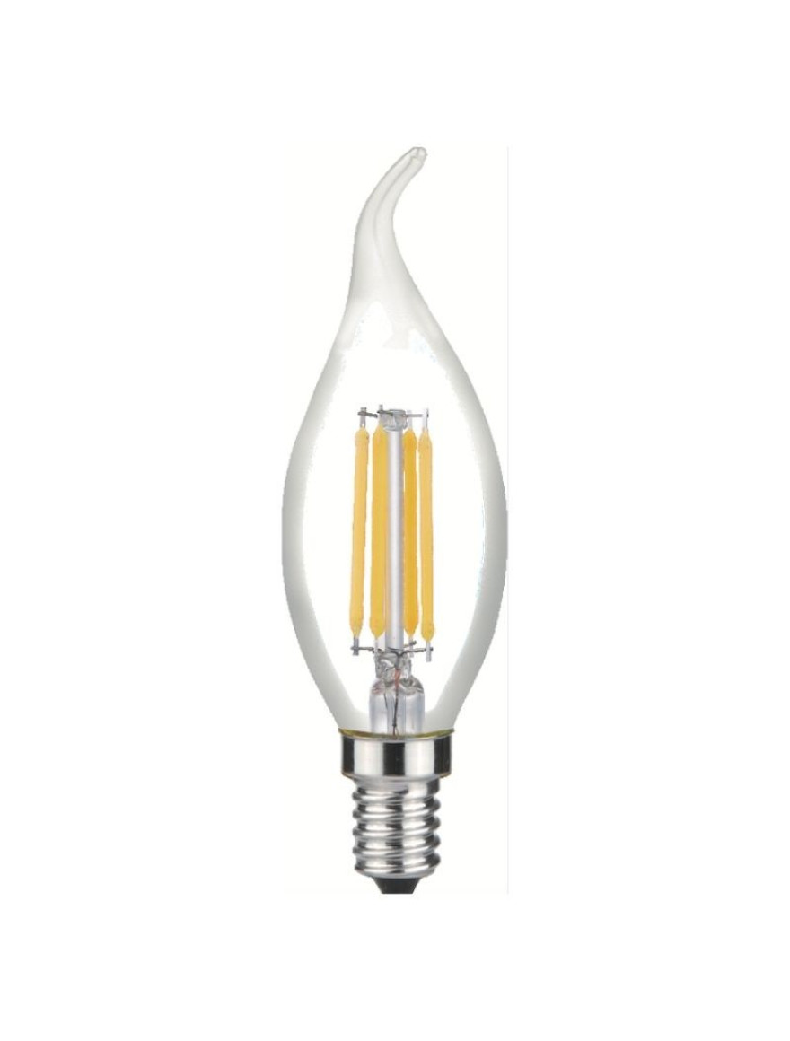 Bec LED Filament candle T 6W  E27 2700-3000K Deco Amber LUMINALED