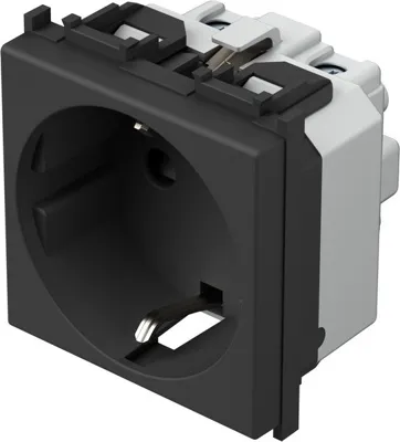 Розетка 2M 2P+E16A матово-черная SCHUKO VM10SB-B