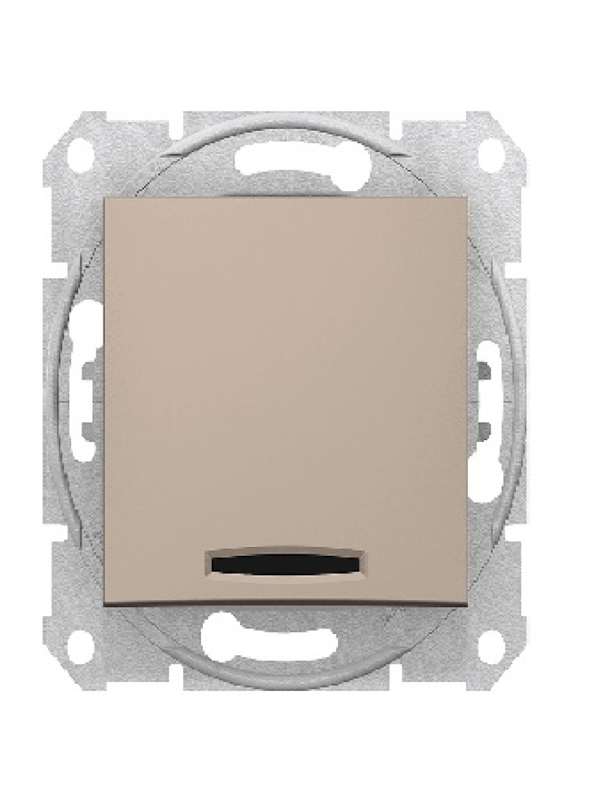 * Întrerupător unit. inter. cu indic. 10A 250V SEDNA titan