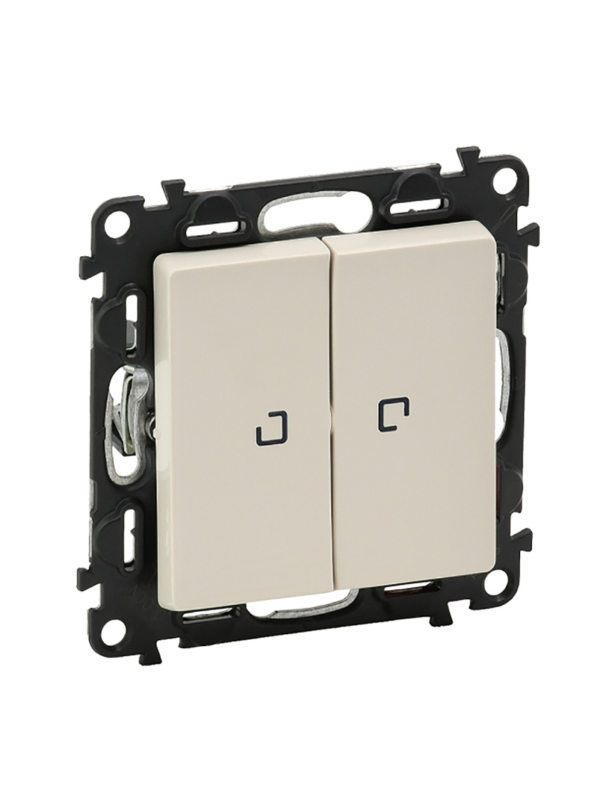 Întrerupător dublu cu 2x LED-uri 10A 250V (Valena Life bej)