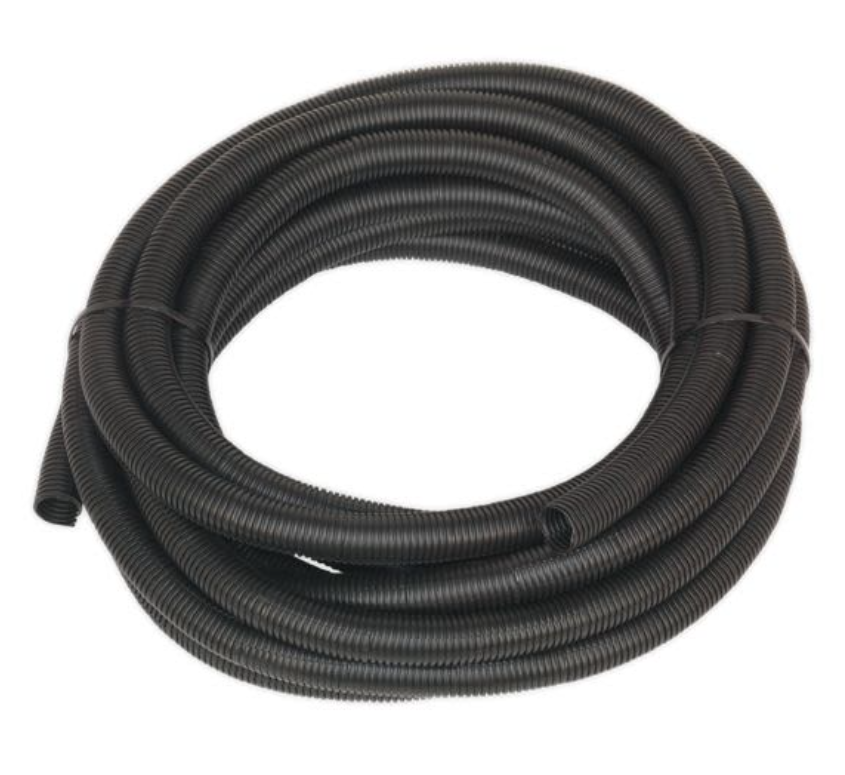 Tub gofrat (50m)  D20  negru VG