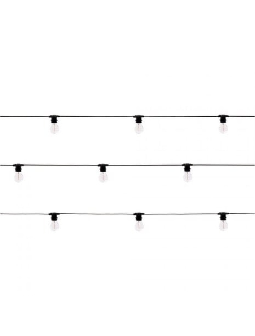 Ghirlandă fără bec 10xE14, 5m Black