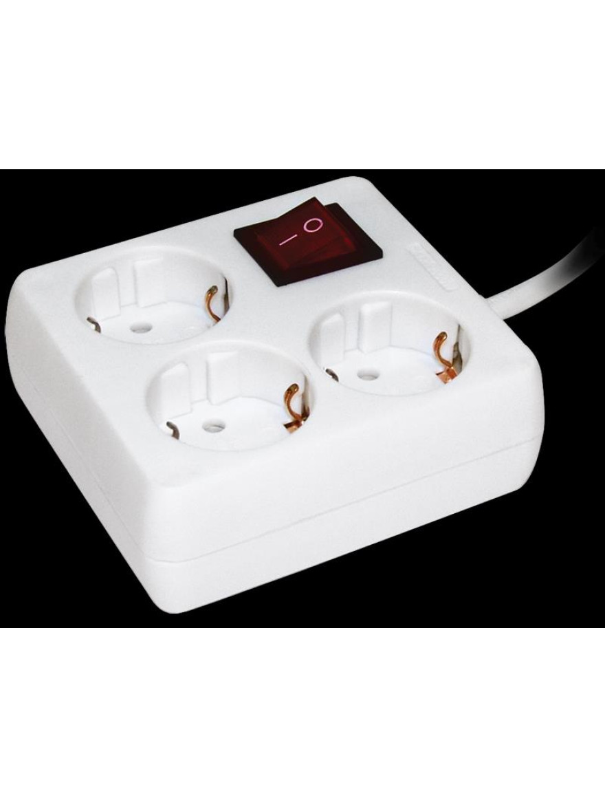 Prelungitor U-S03K-intr.3 locuri 2Р+PЕ/3 metri  3х1mm2  16А/250  IEK