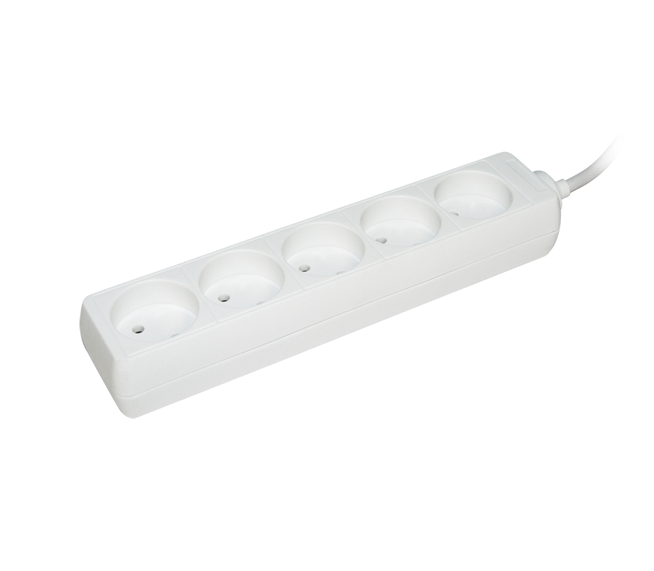 Prelungitor U 5  5 locuri 2Р/5metri  2х0.75mm2  10А/250V IEK