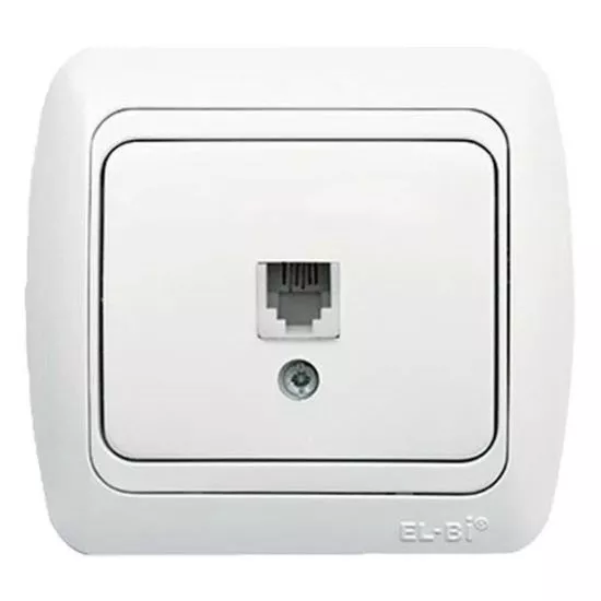 * Priză telefon NUMERIS ST 502-010200-221 albă EL-BI TUNA