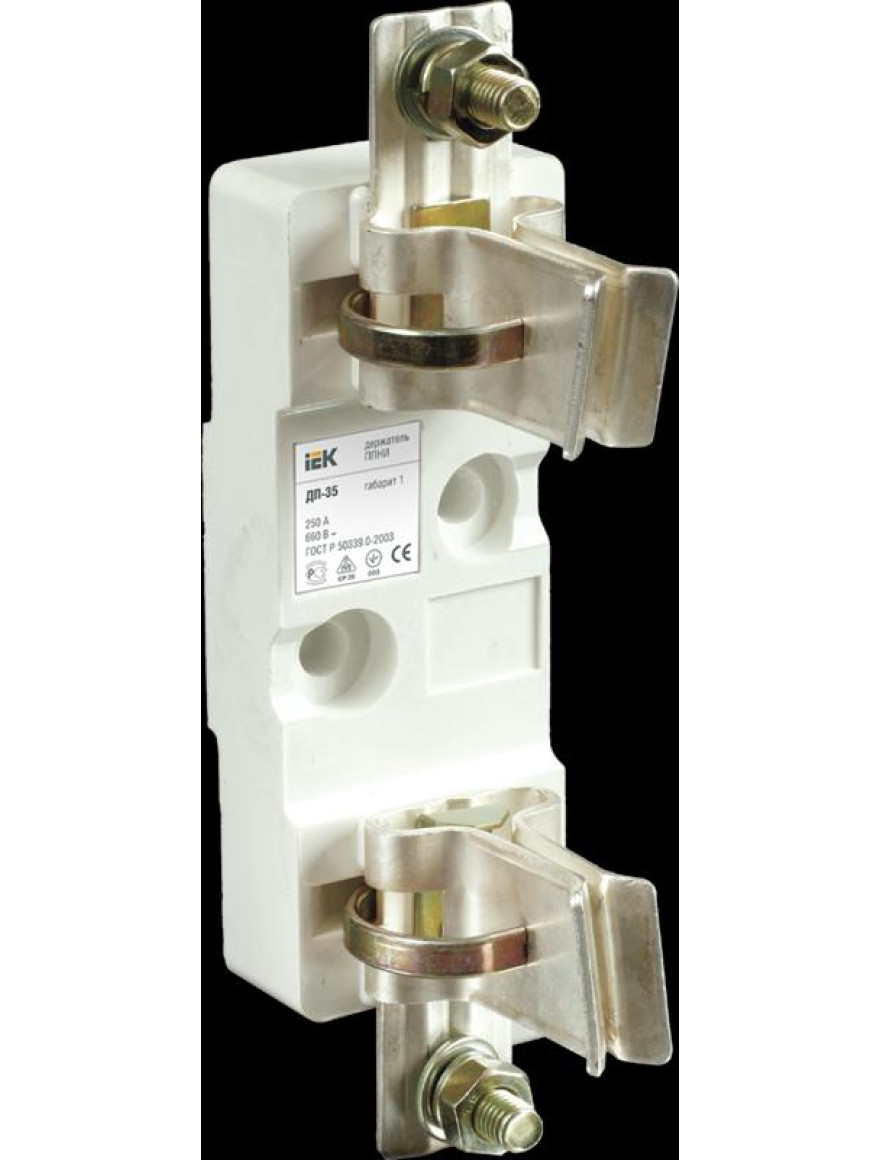 Soclu pentru cartușul fuzibil DP-35, mărime 1, 250А IEK