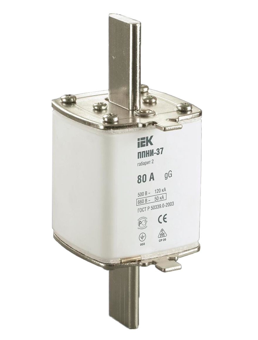 Cartuș fuzibil  PPNI-37, marime 2, 80А IEK