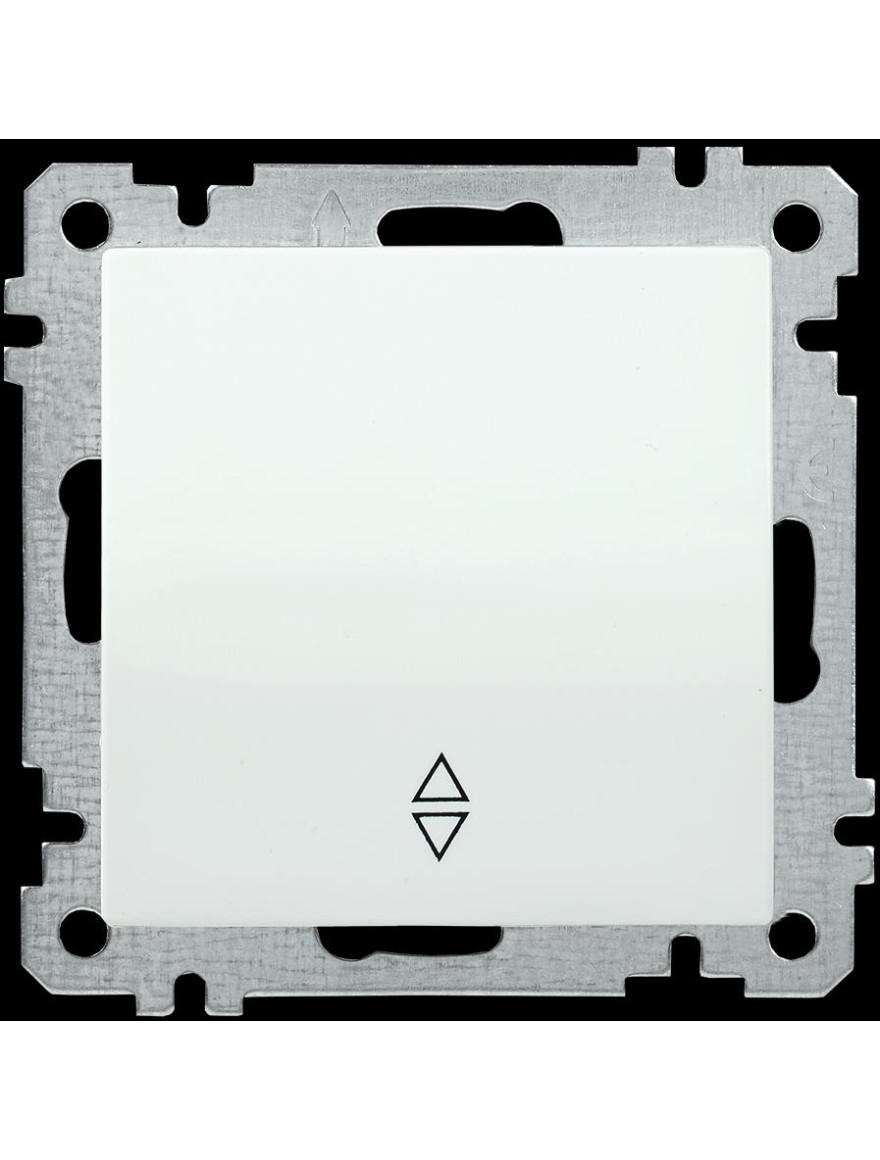 Întrerupător cu 1 clapă (2 direcții) alb 10A BOLERO ВП01-02-0-ББ IEK