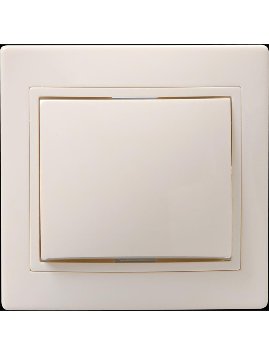 Întrerupător 1cl 10А KVARTA (crem) VS10-1-0-KKm IEK