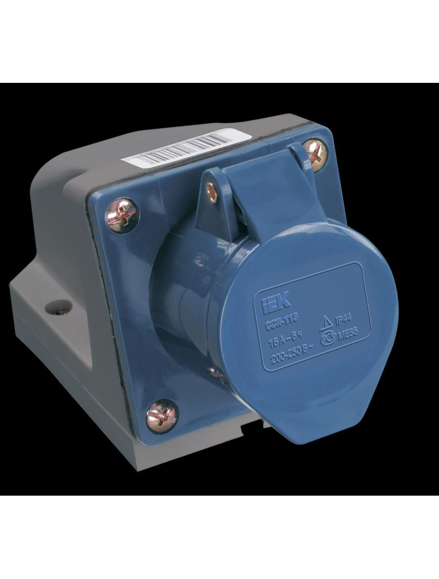 Priză fixă 123  2Р+РЕ 32А 220V IP44  IEK