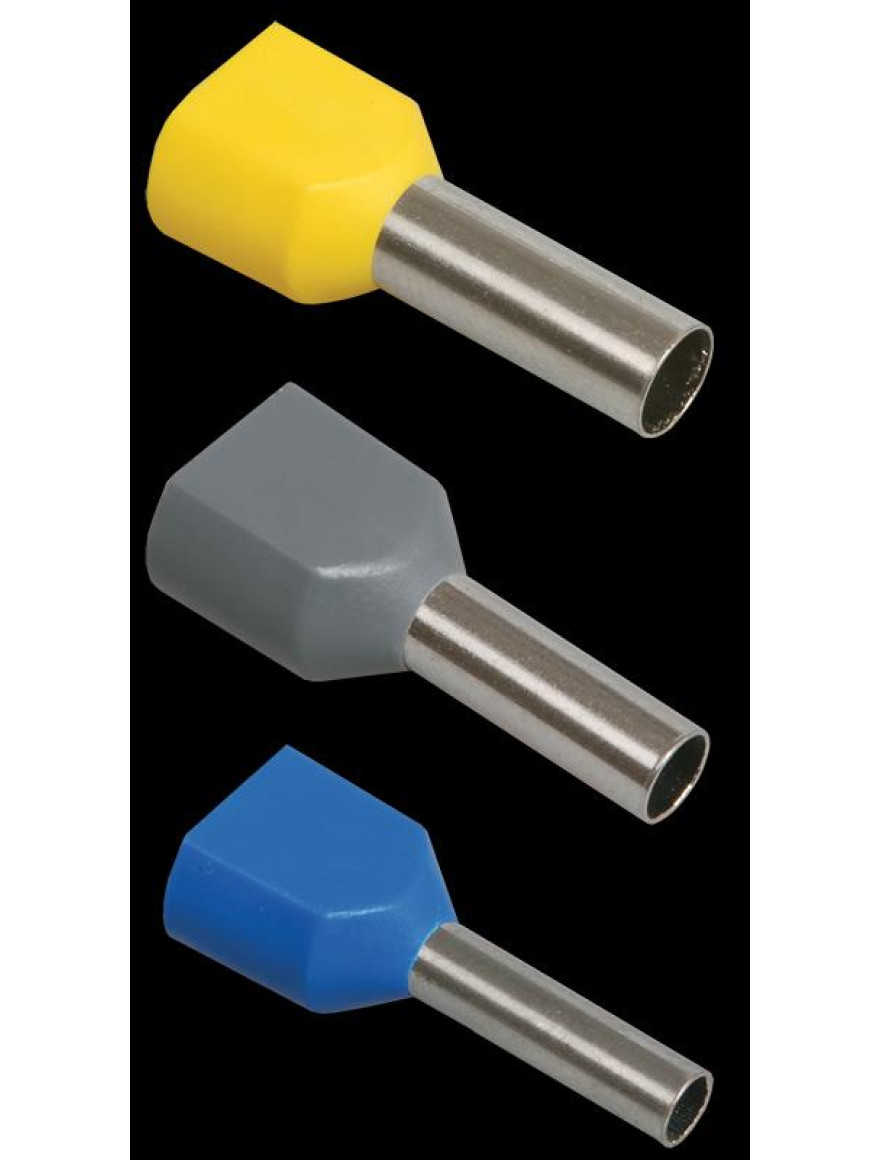 Tub de capăt dublu (pini) NGI2 0,75-10  (alb) (100 buc)  IEK