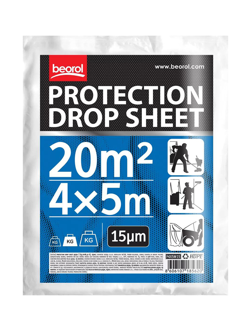 Folie zugrav 4m*5m*15mic Beorol