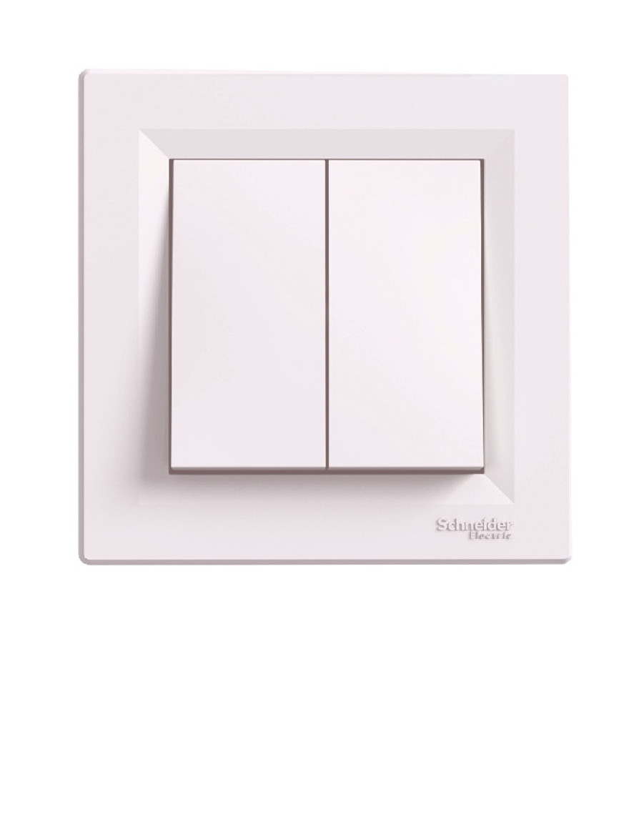 Întrerupator dublu. inter. cap-scară 10A 250V Asfora Crem SCHNEIDER