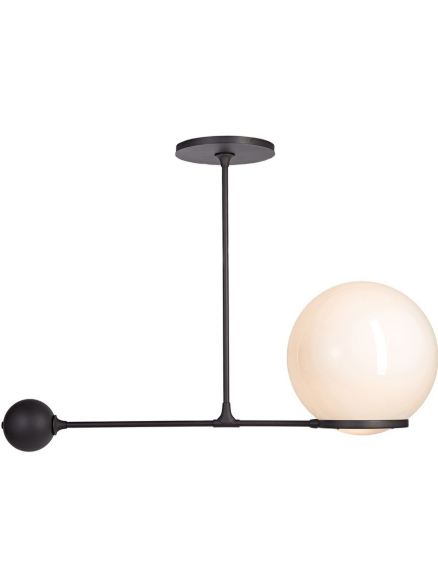 Lustră LED JH-274 D60xH60cm, Metal+Glass, White+Black LuminaLED