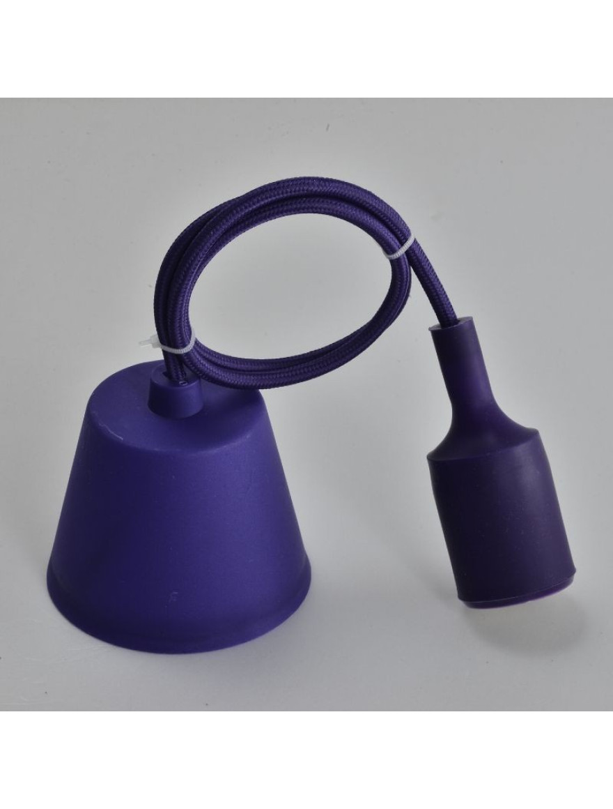 SuspensieJH-155 9cmx1m, E27/1, șilica Gel Woven Wire, p/urple Luminaled