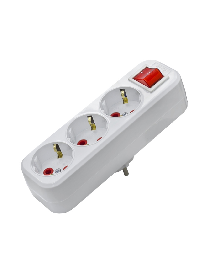 Splitter 3 cuiburi euro cu întrerupător (24 buc)