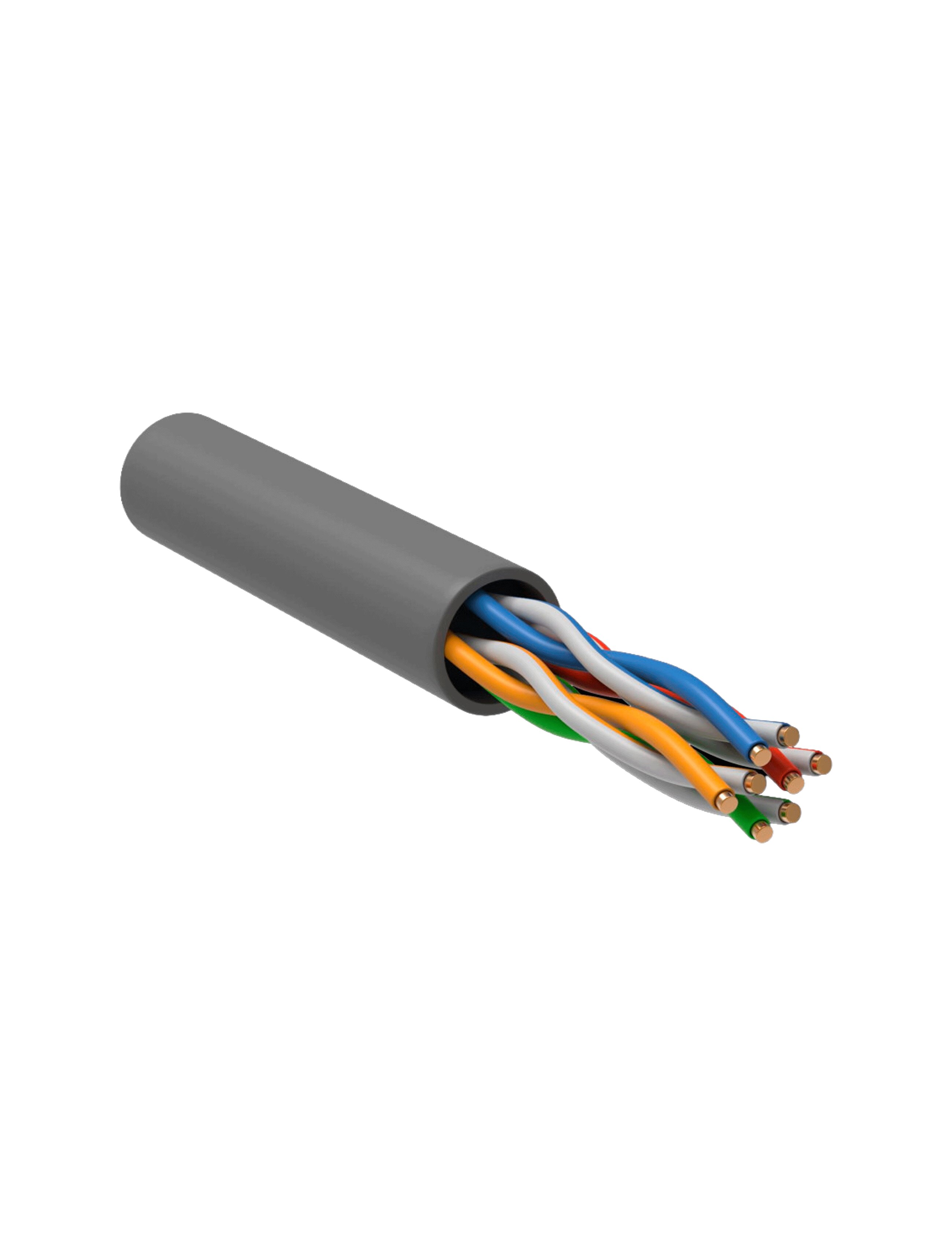 Кабель U/UTP, Cat.5E 4x2х24AWG одножильный, LSZH, 305м, серый ITK IEK