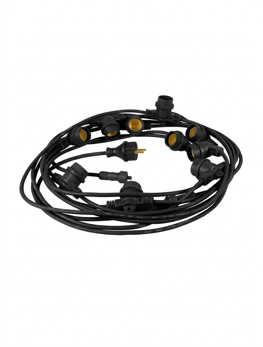Ghirlandă fără bec 10xE27, 5m Black