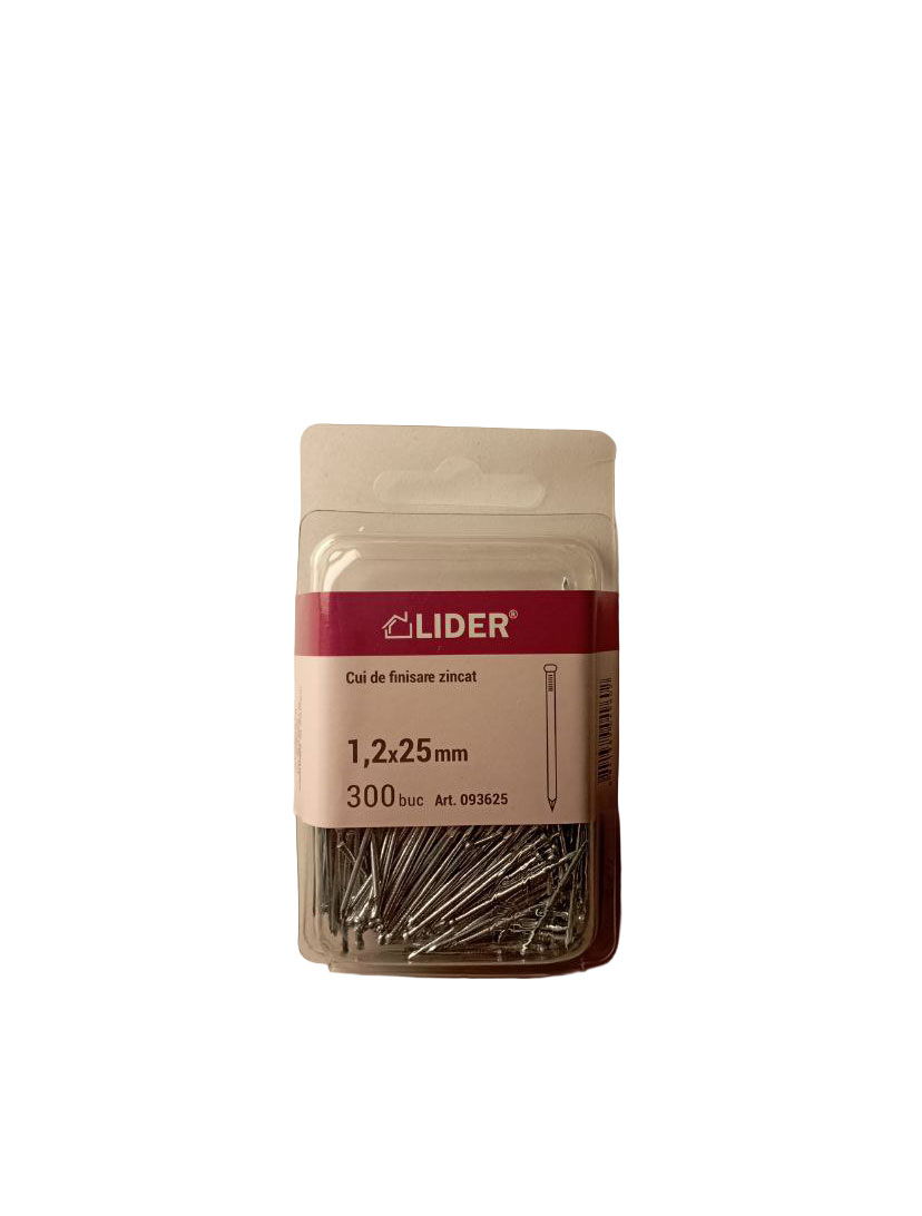 Cui de finisare zincat 1.2x25 (300buc)  Lider