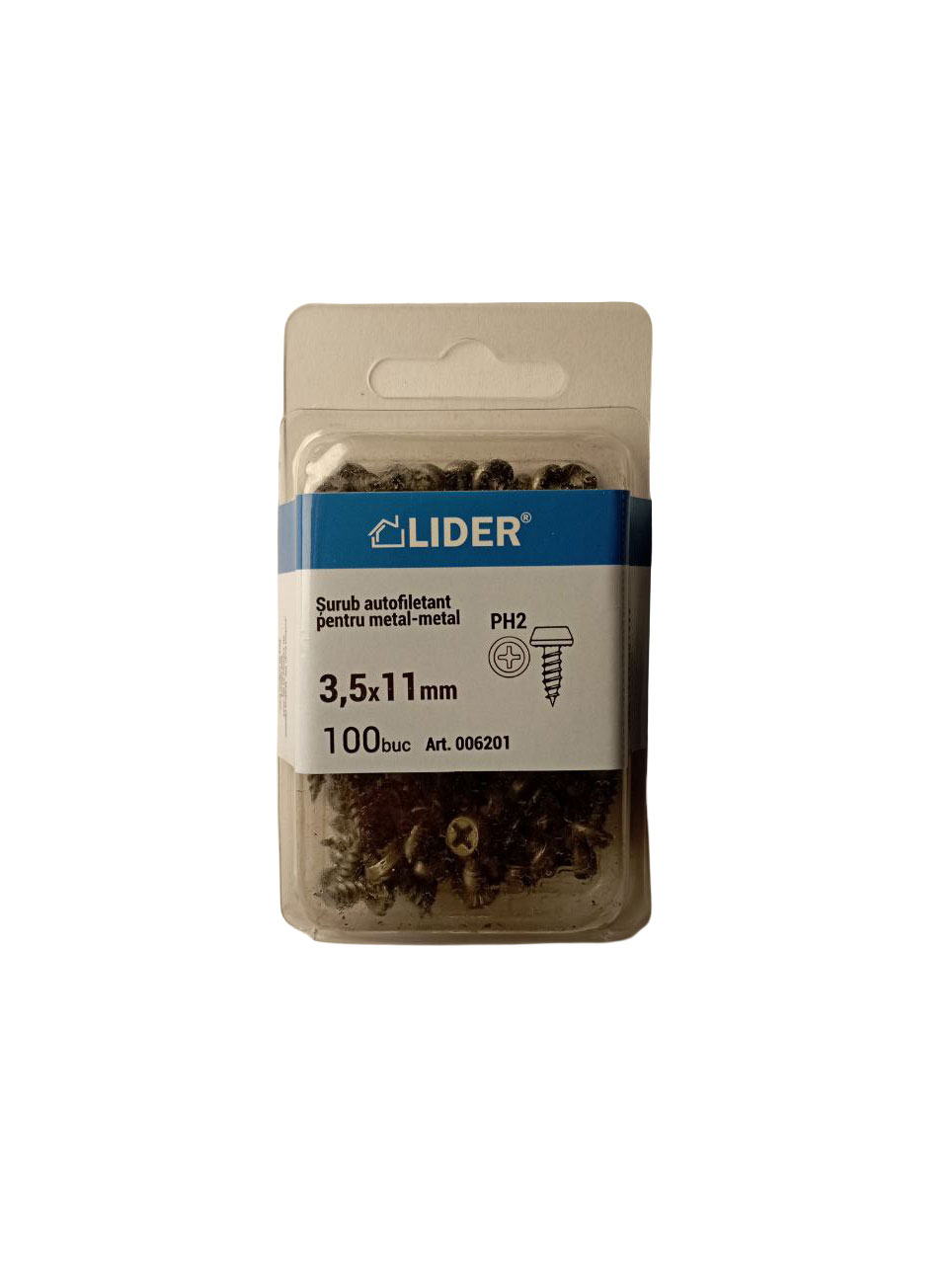 Șurub met-met 0.9mm 3.5x11(100buc)006201 Lider