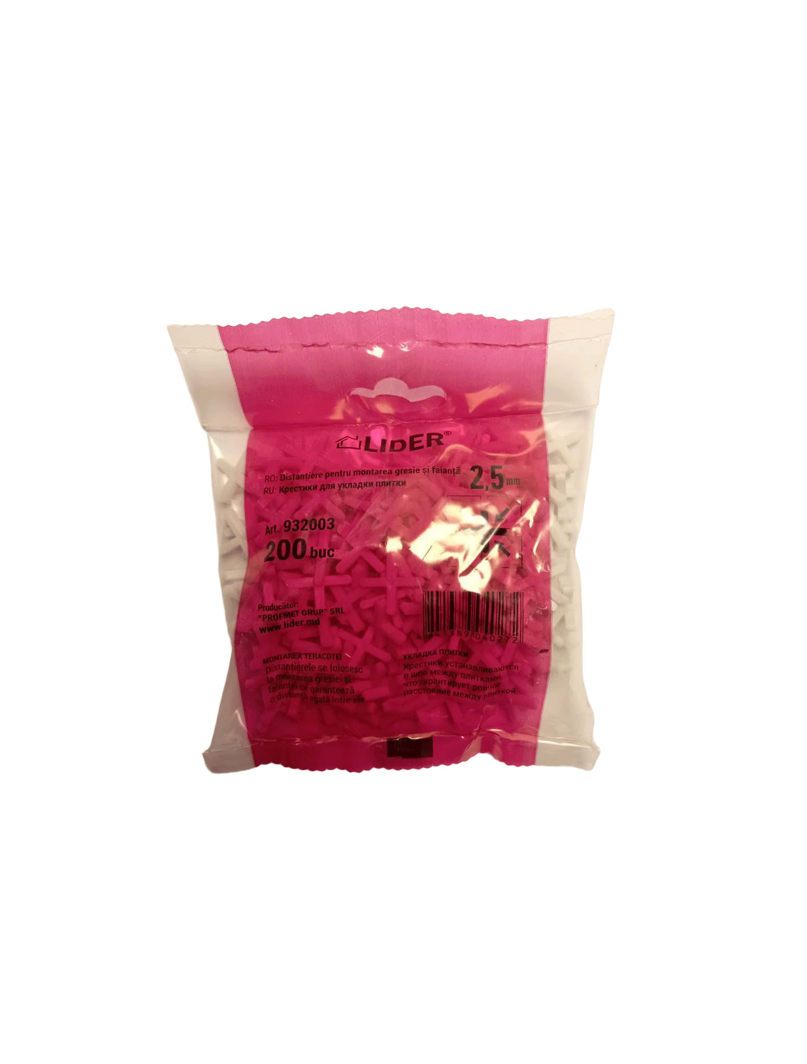 Distanțiere p/u montarea teracotei 2.5 200buc 932003 Lider