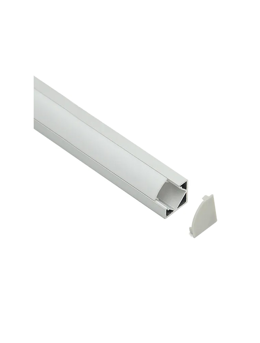 * Profil alum. cu dispersor PMMA opal 18.4x18.4mm 2M HL-BAPL007 ELMOS (50buc)