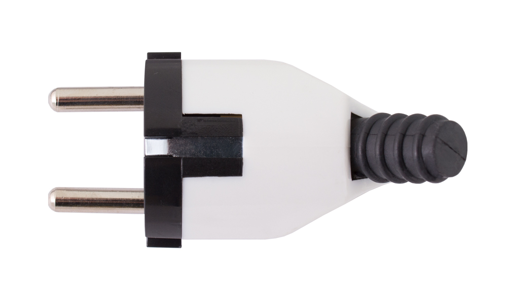 Fișă e.plug.angle.005.16 16А, cu împ. unghi albă cu maner  E.NEXT