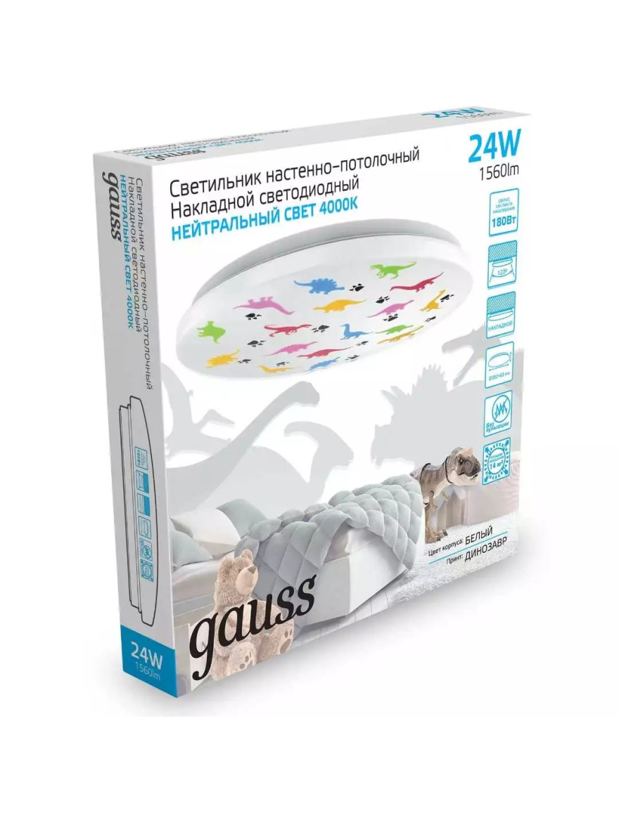 Plafonieră Led Dinozaur ex. 24W 4000K  IP20 D-380*63 Gauss