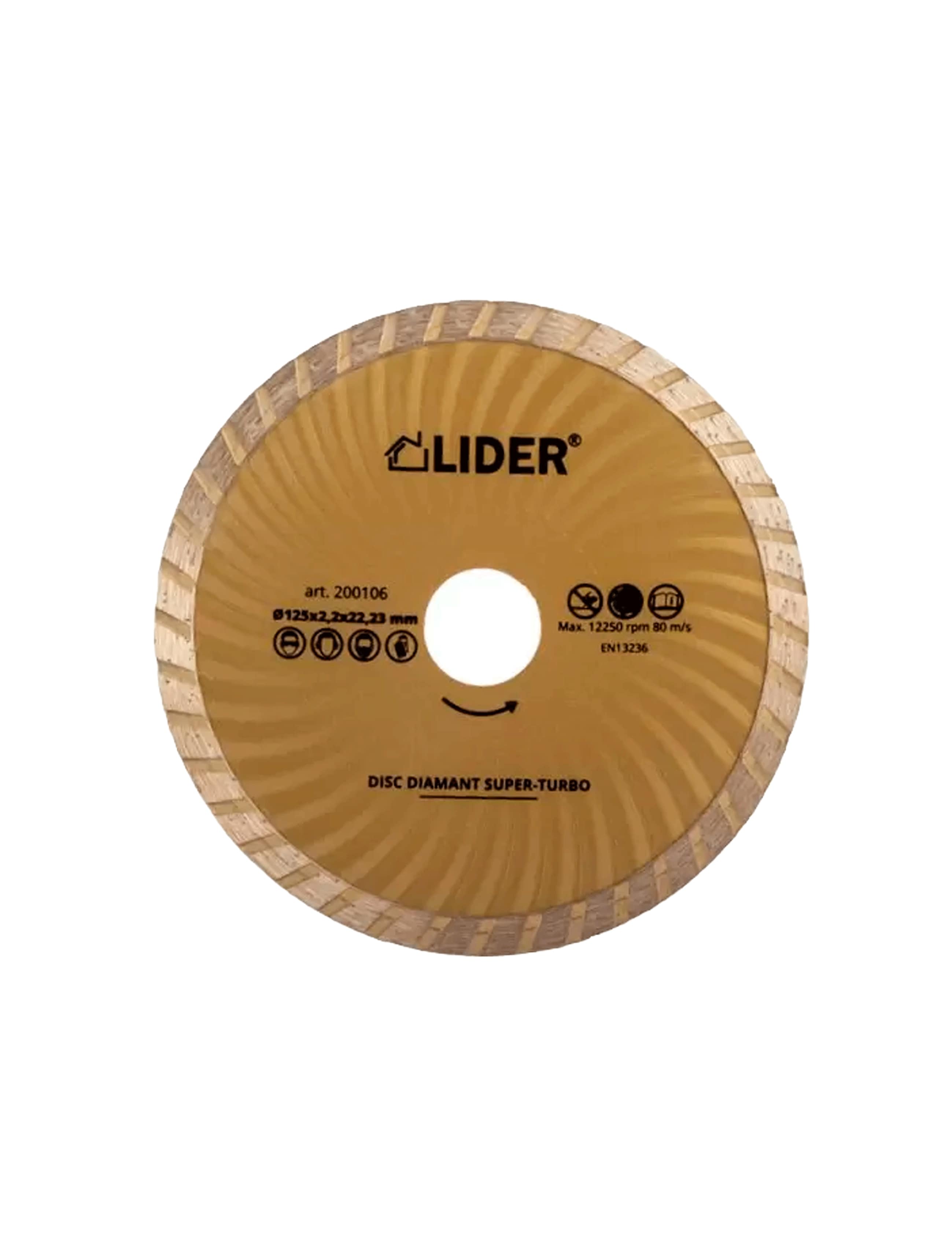 Disc diamantat super-turbo 230x3,0x22,23mm LIDER 200110