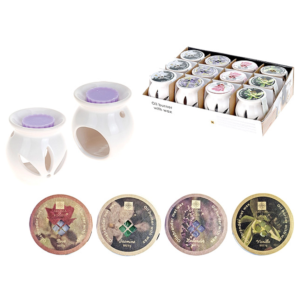 Lampa aromaterapie ceramica cu luminare 8X8cm 20754