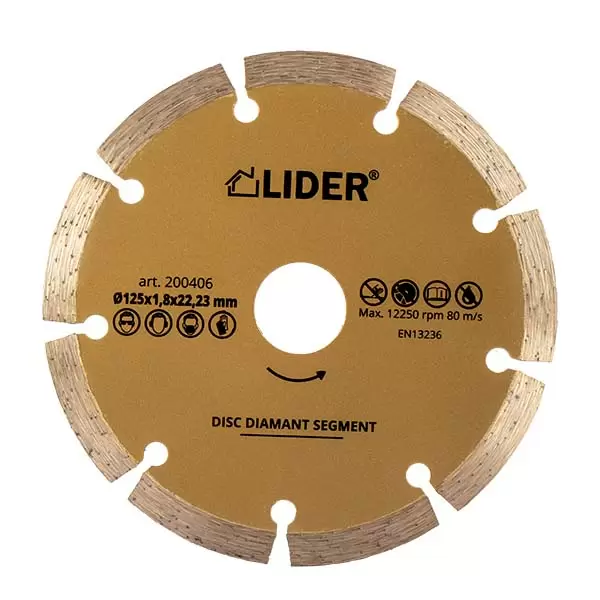 Disc diamantat segment 230x2,4x22,23mm LIDER 200410