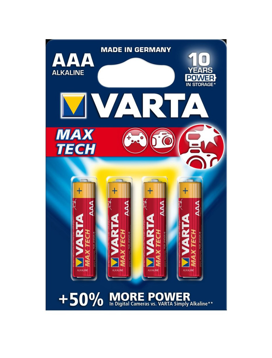 Щелочные батарейки Maxi-Tech AAA LR03 bli 4