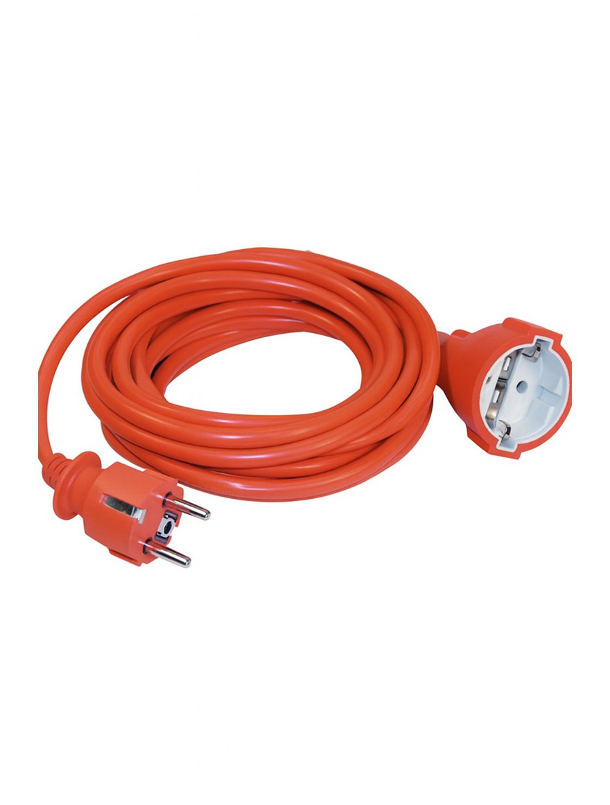 Удлинитель US-01РV с заземлением 2P+PE, оранжевый кабель, 10 м (3×1 мм²), IEK
