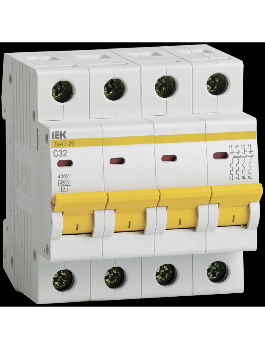 Întrerupător automat VА47-29 4Р 32А 4,5kA curbă C  IEK