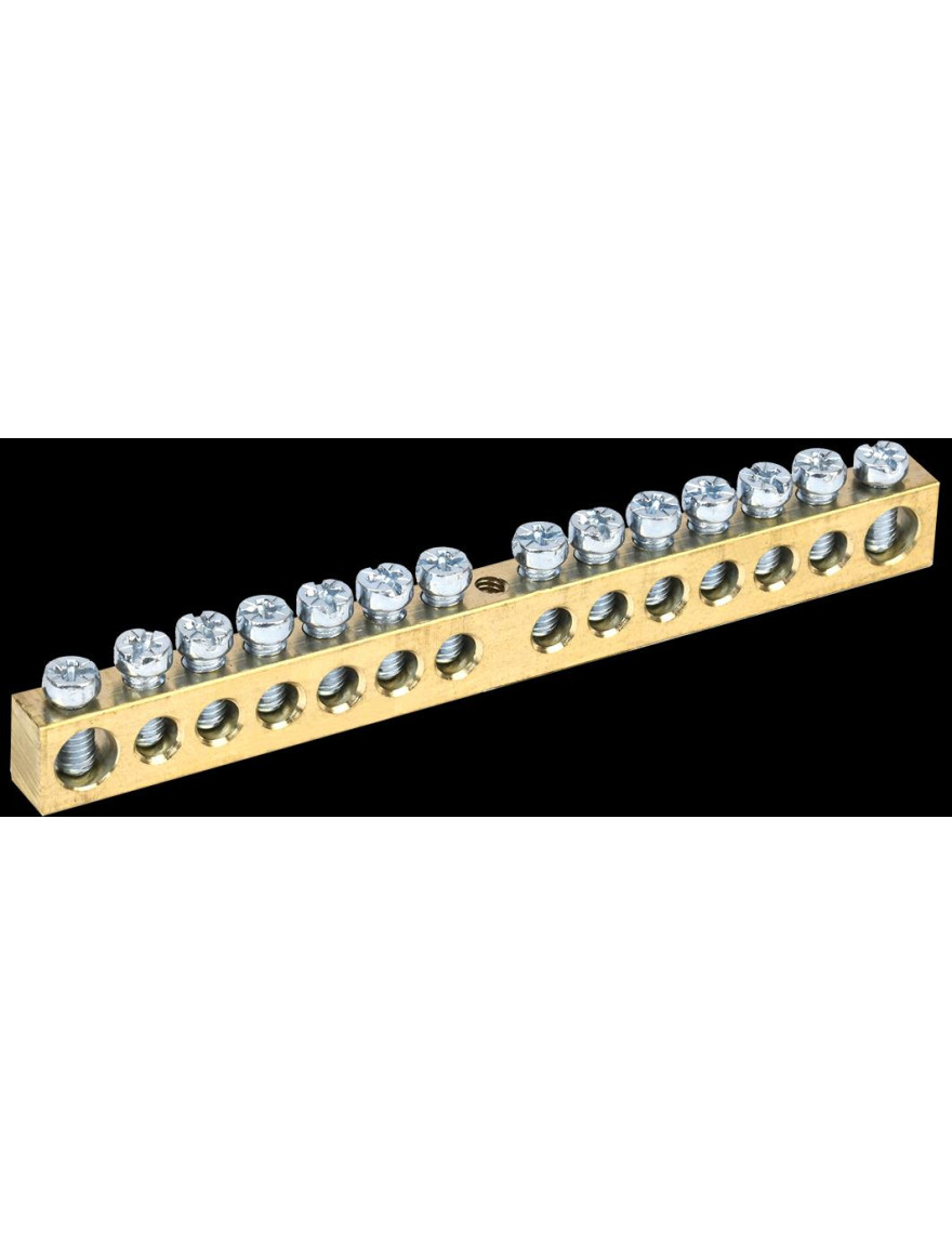 Bară de nul neizolată 8x12 mm 14/1 (14 grupe/fixare pe mijloc) IEK