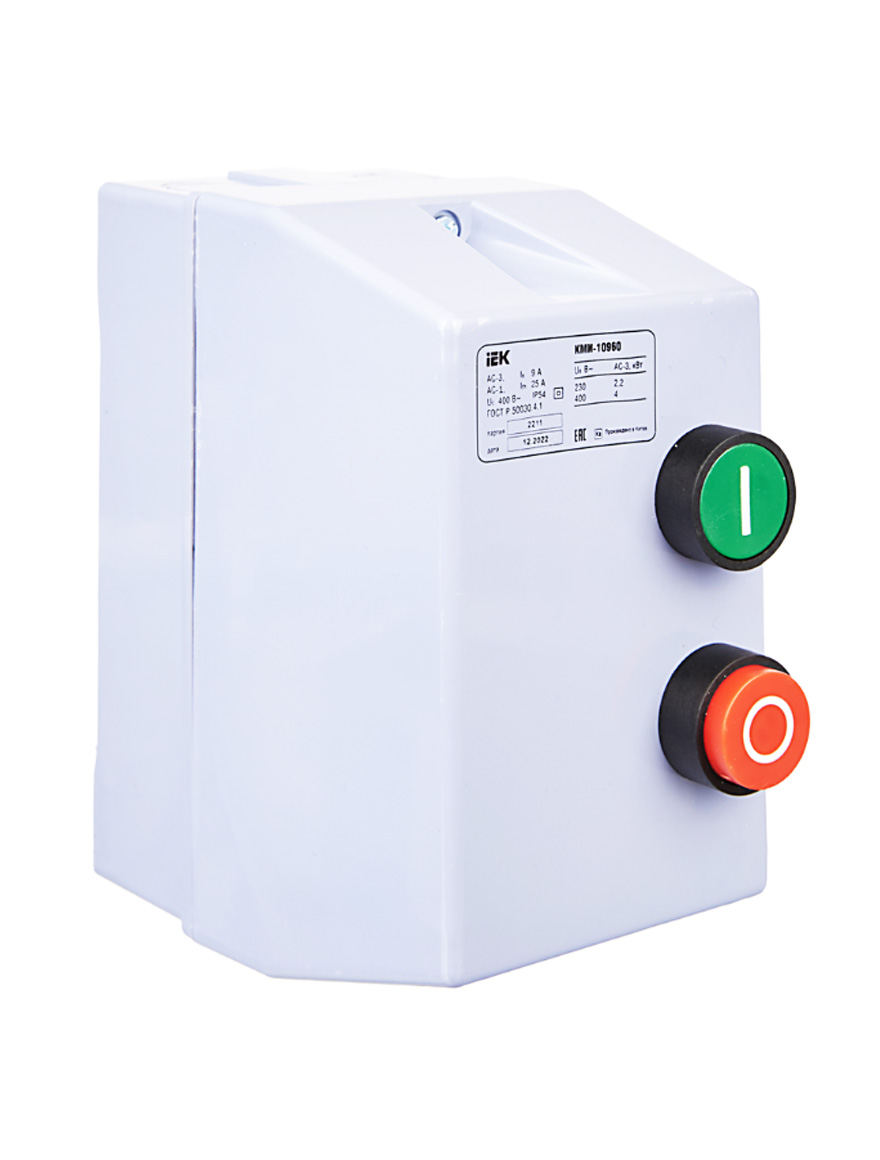 Контактор KMI-10960 9А в корпусе Ue=380V/AC3 ​​IP54 IEK