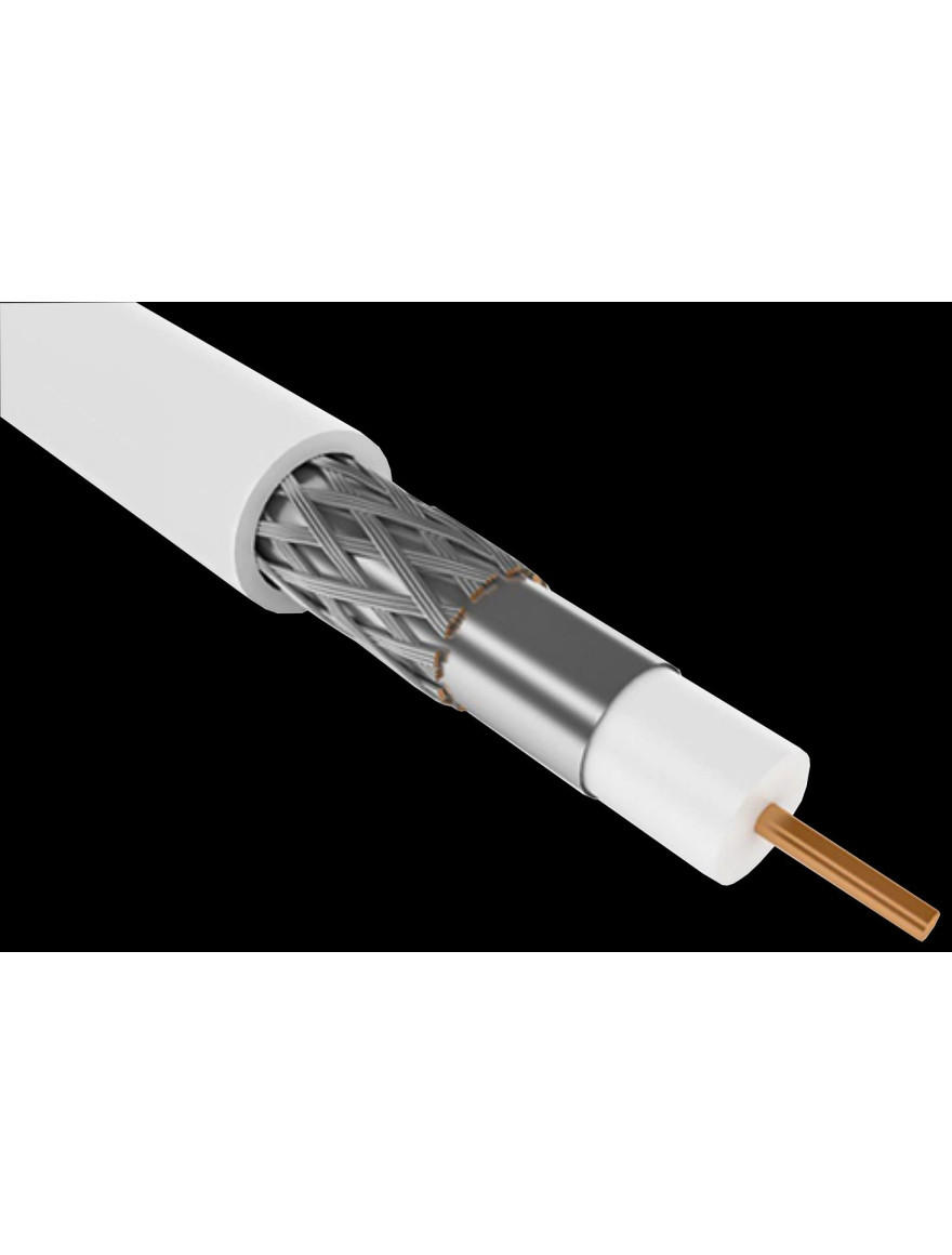 Cablu coaxial RG6 96x0.12mm PVC alb (300m) IEK