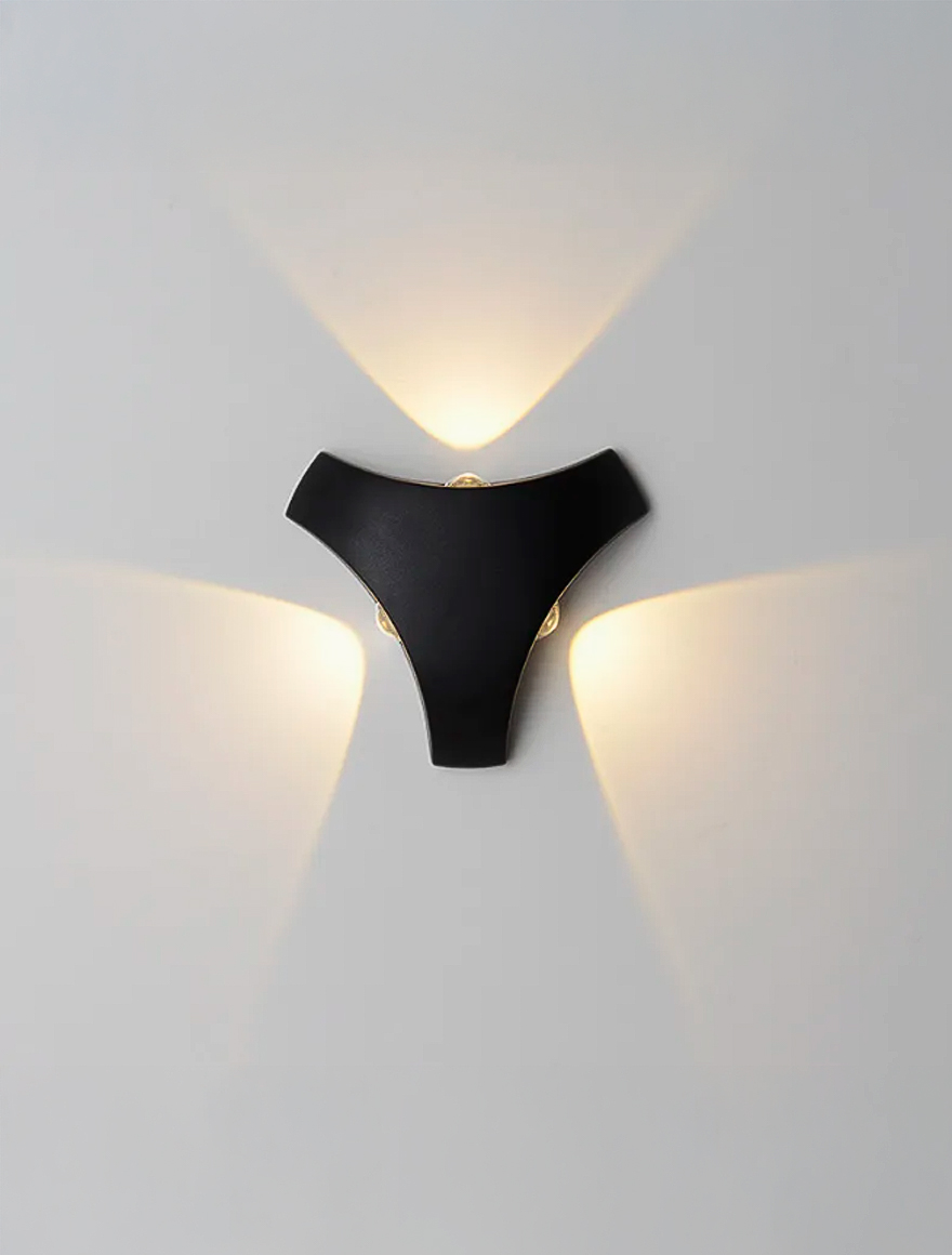 Aplică LED MK/SG-F803A 3x3W 3000K IP65 neagră LuminaLED